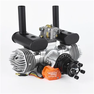 Dvojvalcový benzínový motor s objemom 40 cm3 s elektrickým štartérom